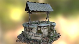 Puit  ( Water well ) france, well, vegetation, water, puit, feuilles, leafs, toiture, agisoft, photoscan, wood, wall