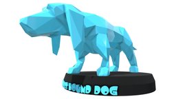 Poly Asia Basset Hound Dog cute, dog, toy, geometry, polygonal, 3dprintable, geometric, asia, hound, basset, doggy, print, statue, printable, contemporary, lowpoly, low, poly, animal, polygon