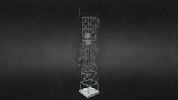 Broadcast tower (Game ready) tower, broadcast, substancepainter, substance, radio