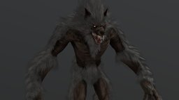 Werewolf beast, ancient, rpg, underwater, fps, werewolf, mystical, mutant, claws, furniture, jaw, wolfman, werbetechnik, character, unity, pbr, animation, monster, rigged, turnskin, likan