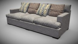 Furniture Sofa A modern, sofa, pillow, soft, fabric, throw, coutch