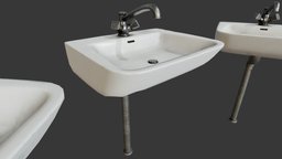 Sink PBR sink, toilet, wc, dirty, old, faucet, drain, lowpoly-3dsmax, lowpoly-gameasset-gameready, drainage, lavatory, game, pbr, lowpoly, gameasset, gameready