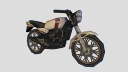 PS1 Style Asset retro, pixelated, motorbike-motorcycle, lowpoly, gameasset, gameready, ps1-style
