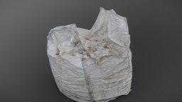 White gardening garbage leaf collection bag grass, white, garden, dump, 3d-scan, bag, huge, leaf, foliage, recycle, 3d-scanning, fall, autumn, collect, colelction, lawn, disposal, sketchfabweeklychallenge, house