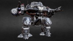 Battle Mech Robot mech, battletech, military-vehicle, lowpoly, robot