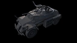Sd.Kfz 222 1:48 scale ww2, german, 3dprintable, 3dprinting, sdkfz, armoured-car