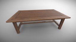 Wooden Table table, low-poly, lowpoly