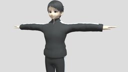 【Anime Character】Sports Male (V1/Unity 3D) japan, animemodel, sportswear, anime3d, japanese-style, anime-character, vroid, unity, anime, japanese, noai