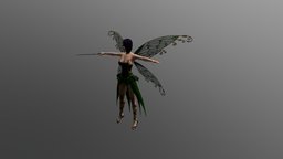 Low polygon Fairy model fair, test, animal