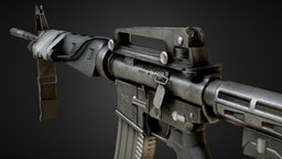 M16A4 rifle, ar, 4k, substancepainter, substance, weapon, asset, gun, gameready
