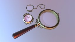 Unseen: Small Props clock, monocle, props, magnifying-glass, decoration