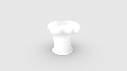 Cartoon chef hat hat, hotel, chef, cook, clothes, meal, kitchen, lowpolymodel, character, handpainted, clothing