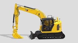 Cat 315 Excavator stl, track, printing, excavator, work, digger, heavy, transport, road, build, mod, loader, obj, mounted, crawler, modding, simulator, tractor, print, machine, 2, farming, printable, tracked, 3d, vehicle, low, poly, 1, engineering, industrial, x-machine