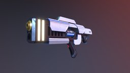 Scifi Laser Gun midpoly, mid-poly, weapon-sci-fi, substancepainter, substance, weapon, scifi, gun