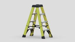 Fiberglass Ladder kit, saw, tape, hammer, set, screw, complete, tools, generic, new, big, collection, wrench, vr, ar, pliers, realistic, tool, old, machine, screwdriver, toolbox, stanley, vise, gardening, dewalt, asset, game, 3d, low, poly, axe, hand