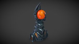 Hell Tower tower, 3d, blender, stylized