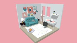 My Isometric Office office, room, cute, isometric, isometric-room, low-poly, art, interior