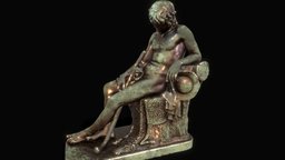 Sleeping Shepherd Boy_bronze rome, ancient, bronze, exterior, eastern, public, publicsculpture, interior-design, human, sculpture, interior