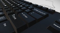 KeyBoard lowpoly, keyboard