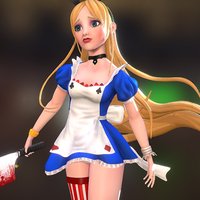 Alice in Wonderland toy, blond, figure, action, , alice, wonderland, dress, gothic, raphael, loli, disney, maid, emo, hatencia, akcho, character, girl, zbrush, human