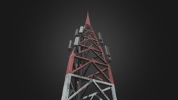 Simple Signal Tower tower, rust, signal, metal, substancepainter, substance, sygnal, maszt, sygnalowy