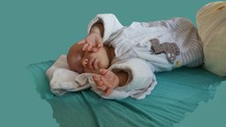 Emma Haende/Hands Baby baby, sleeping, real, quality, photogrammetry