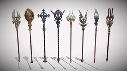 Battle Staffs wizard, staff, necromancer, sorcerer, fantasy, magic
