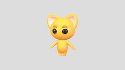 Character152 Monster body, cat, toon, cute, little, toy, boy, mascot, ear, yellow, meow, character, cartoon, creature, monster, fantasy