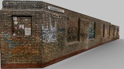 Wall scan No. 3 london, brick, photorealistic, urban, graffiti, bricks, streetart, realitycapture