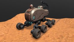Mars Rover "Scorpion" buggy, moon, drone, mars, lidar, rover, vehicle, robot, 8wheels, unman