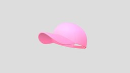 Pink Cap hat, baseball, cute, cap, prop, clothes, sports, pink, headdress, rap, woven, headwear, character, girl, lowpoly, decoration, anime, clothing, noai, accsessory