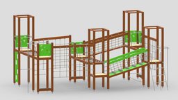 Lappset Motoric Track 03 tower, frame, bench, set, children, child, gym, out, indoor, slide, equipment, collection, play, site, vr, park, ar, exercise, mushrooms, outdoor, climber, playground, training, rubber, activity, carousel, beam, balance, game, 3d, sport, door