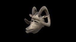 2016.56 Ram Mask (Bolo) ram, bolo, african-art, burkina-faso, west-africa, carved-wood, cleveland_museum_of_art, painted-wood