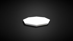 Octagon Plate plate, dish, kitchen, low-poly, poly