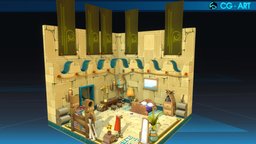 Sufokia Maison 02_Dofus food, map-for-game, house-interior, gameready, map-game, map-in-game, map-lowpoly, funiture-lowpoly, funiture-in-game, scene-game