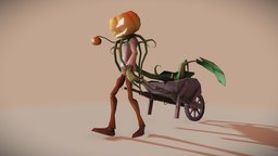 Samhain orange, b3d, cart, jackolantern, walkcycle, samhain, character, low_poly, low-poly, blender, lowpoly, blender3d, low, man, creature, walk, animation, monster, halloween, pumpkin, gimp
