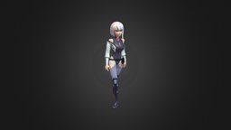 Lucy Kushinada (Cyberpunk Edgerunners) cyber, cyberpunk, fbx, neon, cyborg, woman, lucy, animegirl, 2077, anime3d, styalized, cc-character, character, girl, game, design, futuristic, animation, animated, anime, edgerunners, kushinada