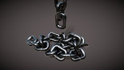 Old steel chain chain, cadena, pbr, steel