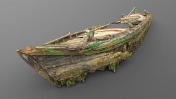 Boat wreck derelict abandoned, wooden, wreck, dirty, old, derelict, sinking, seaweed, telephoto, photoscan, low-poly, photogrammetry, scan, 3dscan, boat, noai, 400mm