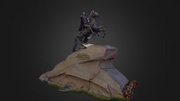 The Bronze Horseman vintage, russia, statue, horseman, buy, gumroad, st-petersburg, the-bronze-horseman, monument-to-peter, digitized-model, imperia, photogrammetry, horse, 3dscan, history
