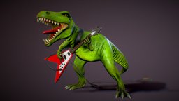 Dinosaur Rockstar! guitar, dinosaur