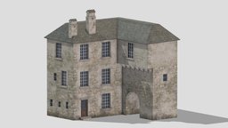 Castle Medieval Middle Ages 06 Low Poly PBR kit, tower, gate, square, castle, historic, empire, set, medieval, build, module, pack, collection, ready, draw, walls, vr, ar, fortification, gothic, middle, town, realistic, fortress, age, gatehouse, built, ages, drawbridge, asset, game, 3d, pbr, low, poly, mobile, stone, building, rock, "war", "bridge", "towngate"
