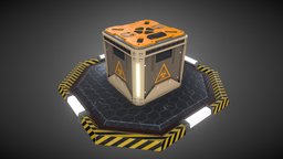 Sci-Fi Pickup Bio-hazard Item crate crates, pbr-game-ready, sci-fi-crates, substance, painter, maya, pbr, sci-fi