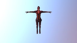 Super Heroin supergirl, game-asset, character-model, game-model, rigged-character, game-ready-model, rigged-and-animation, animated