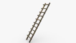 Simple Ladder wooden, stairs, ladder, medieval, handmade, old, steps