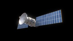 Simple Satellite Low Poly Free satellite, rocket, space, satellite-dish
