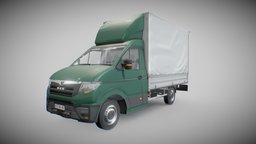 MAN TGE truck, van, transport, retopo, automotive, delivery, utility, low-poly-model, vehicle, car