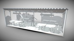Outdoor Veranda with  tables and chairs bar, chairs, table, outdoor, veranda, chair