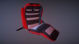 ^ (HI-RES) Paramedic Backpack open, bag, used, parametric, backpack, krita, sae, maya