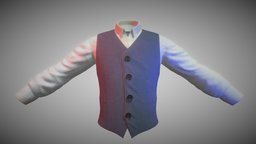 Single Breasted Mens Waistcoat shirt, vest, classic, buttons, waistcoat, button-up, formalwear, semi-formal
